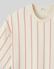 T-shirt broderie poitrine rayé