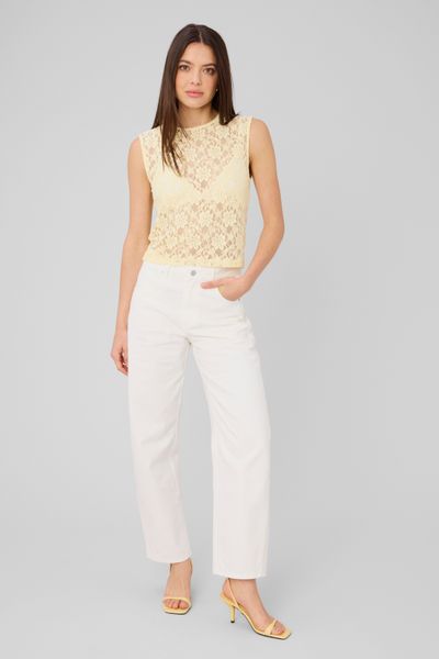 Top sans manche en dentelle