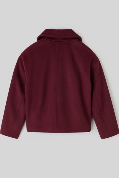 Manteau caban en laine