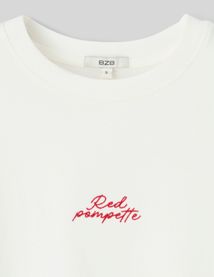 T-shirt broderie poitrine