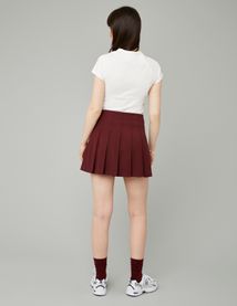 Jupe courte plissée en polyester recyclé