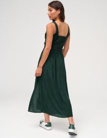 Top corset en denim imprimé