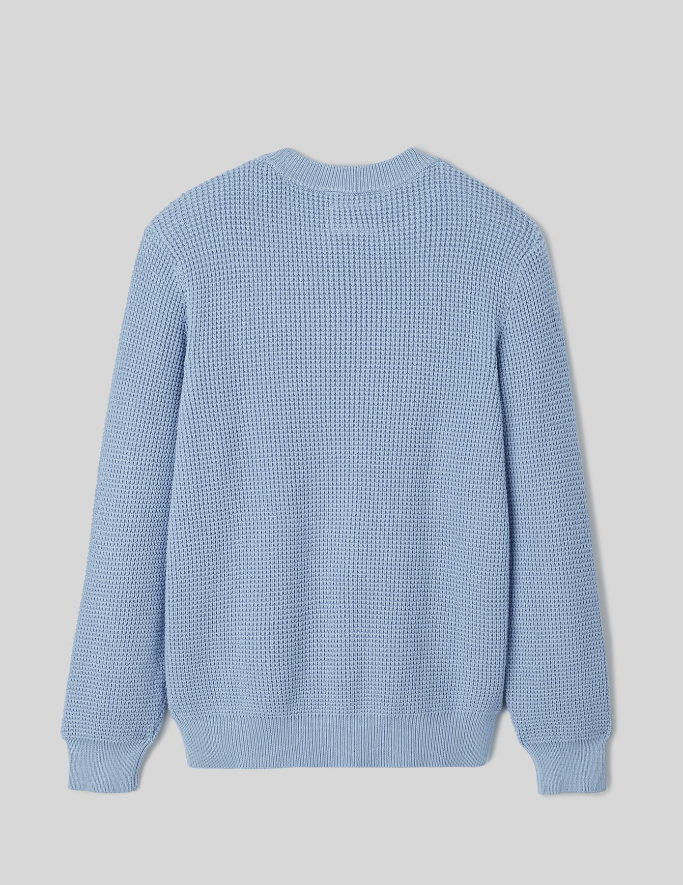 Pull col rond matière fantaisie
