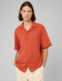Chemise waffle manches courtes