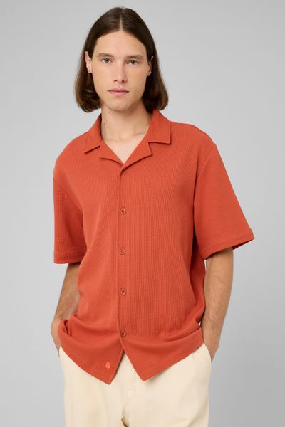 Chemise waffle manches courtes