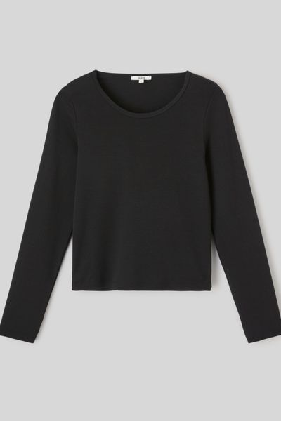 T-shirt manches longues c&ocirc;tel&eacute;