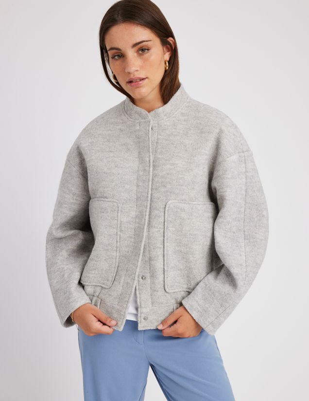 Veste bombardier en laine