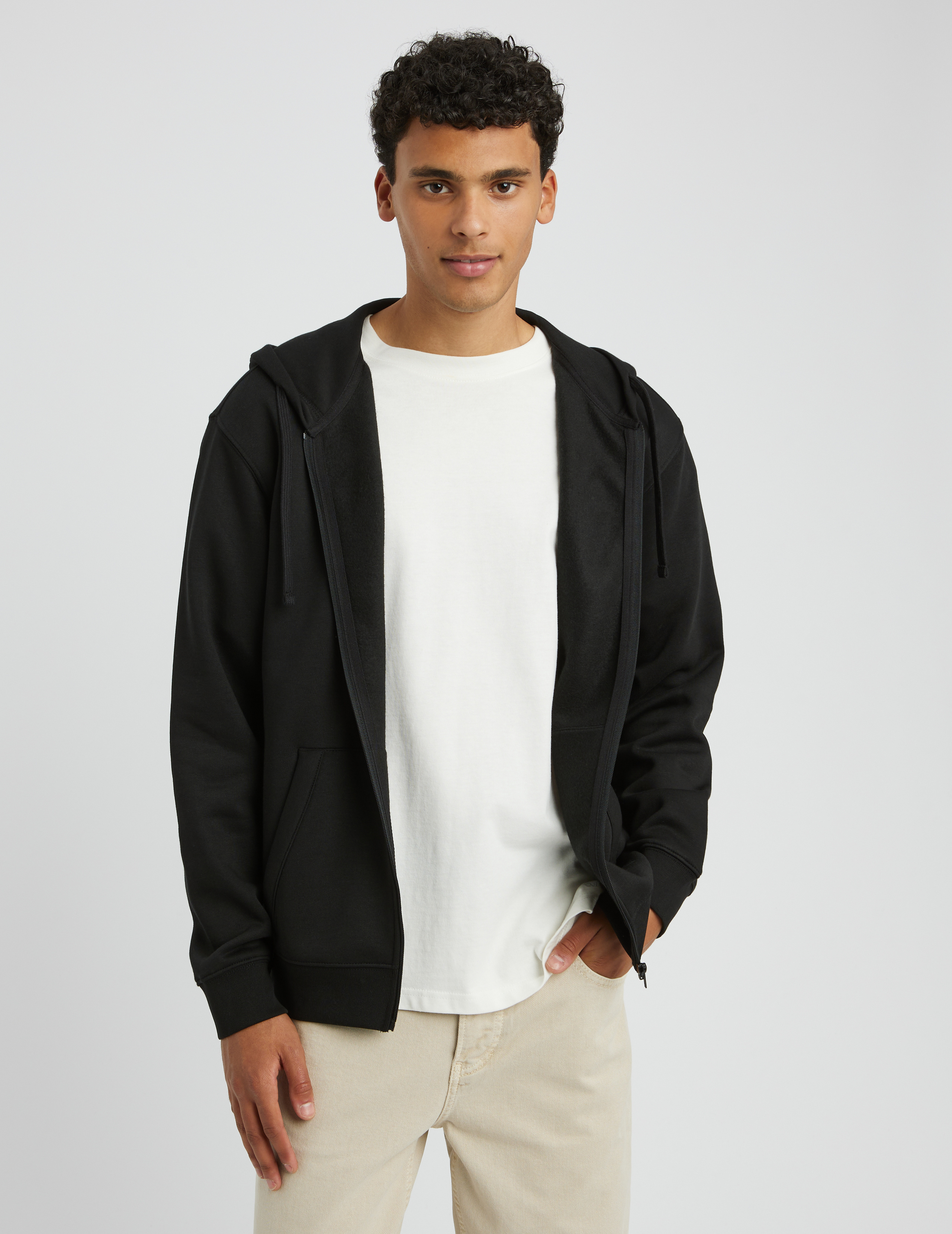 CliQue Basic Full Zip Hoody Sweat à Capuche, Gris (Grey Melange 95), S Homme