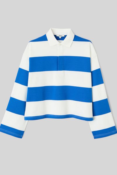 T-shirt col polo rayé