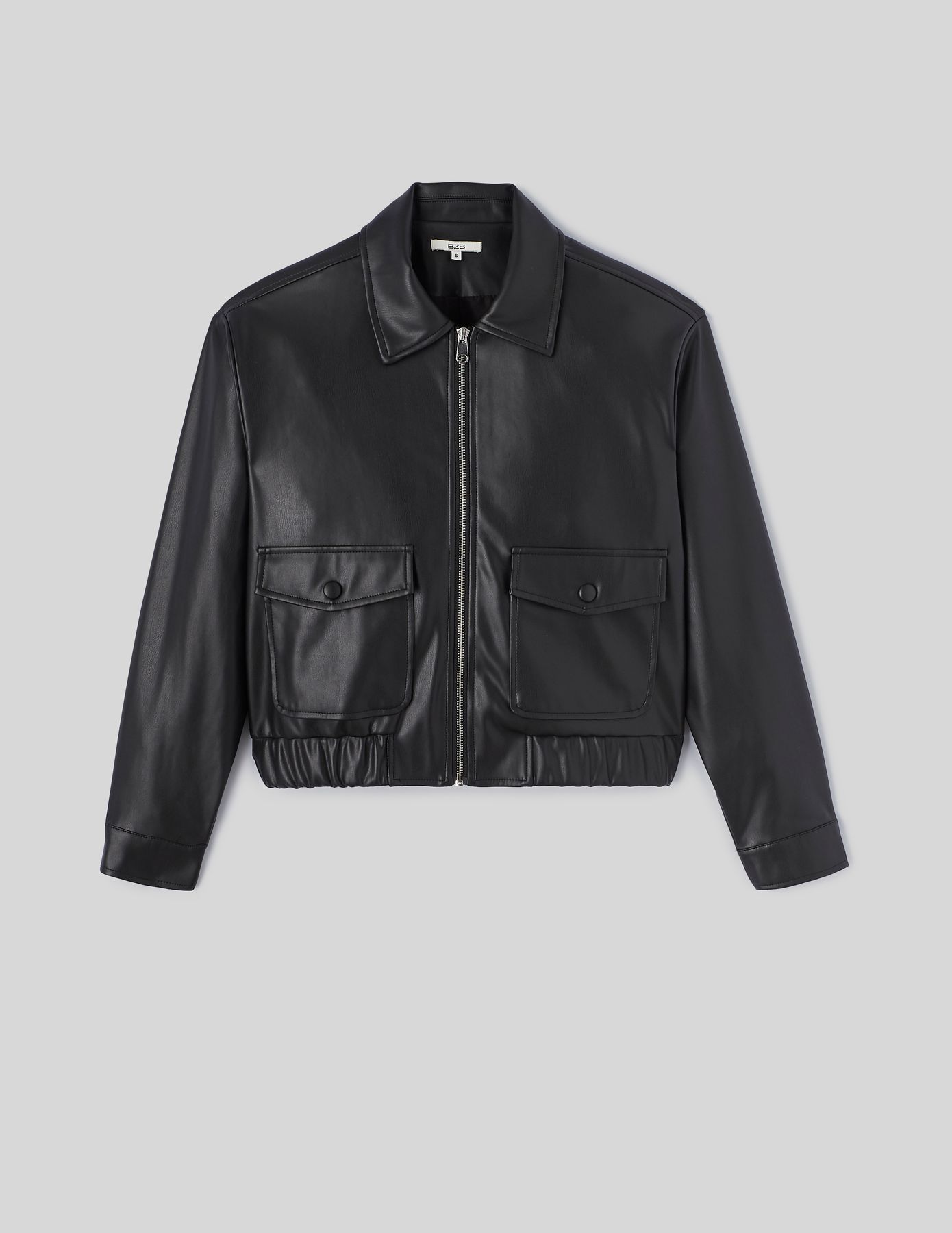 Blouson bombardier en tissu enduit