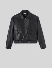 Blouson bombardier en tissu enduit