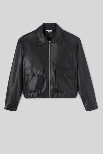 Blouson bombardier en tissu enduit
