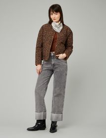 Veste matelassée léopard