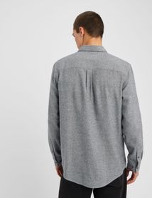 Chemise droite flanelle unie