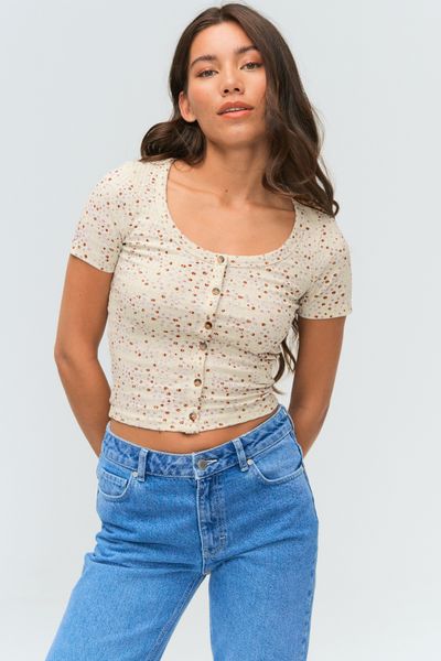 T-shirt maille côtelée