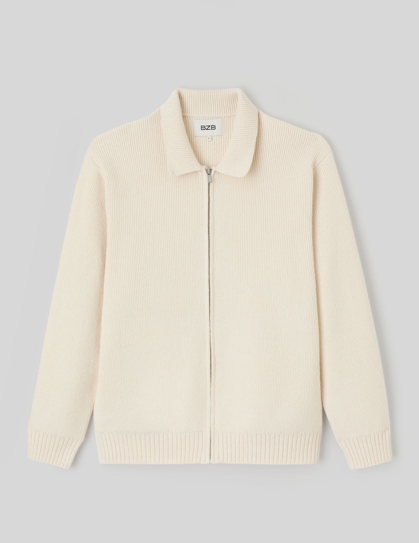 Cardigan zipp&eacute; col polo
