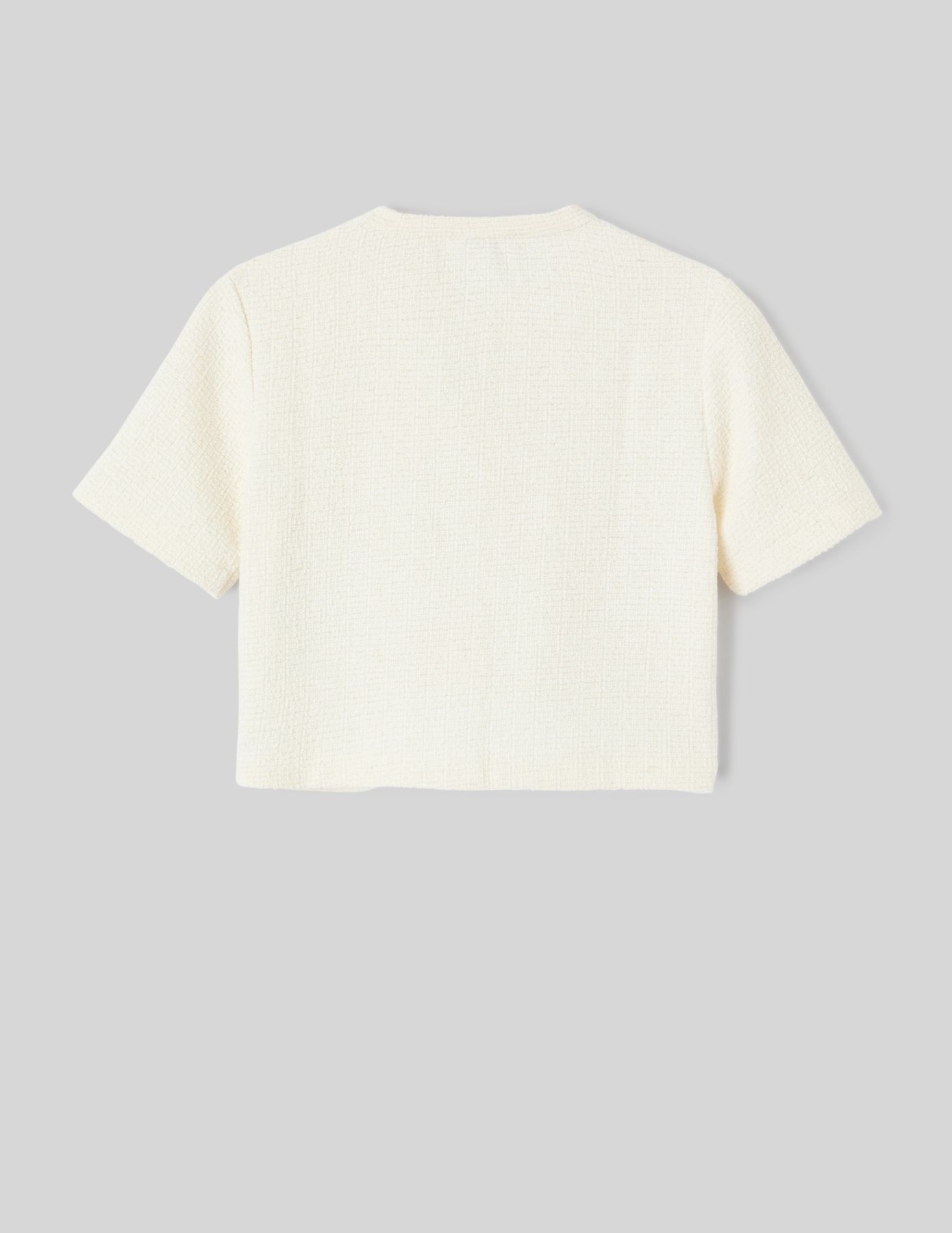 Top boutonn&eacute; en tweed