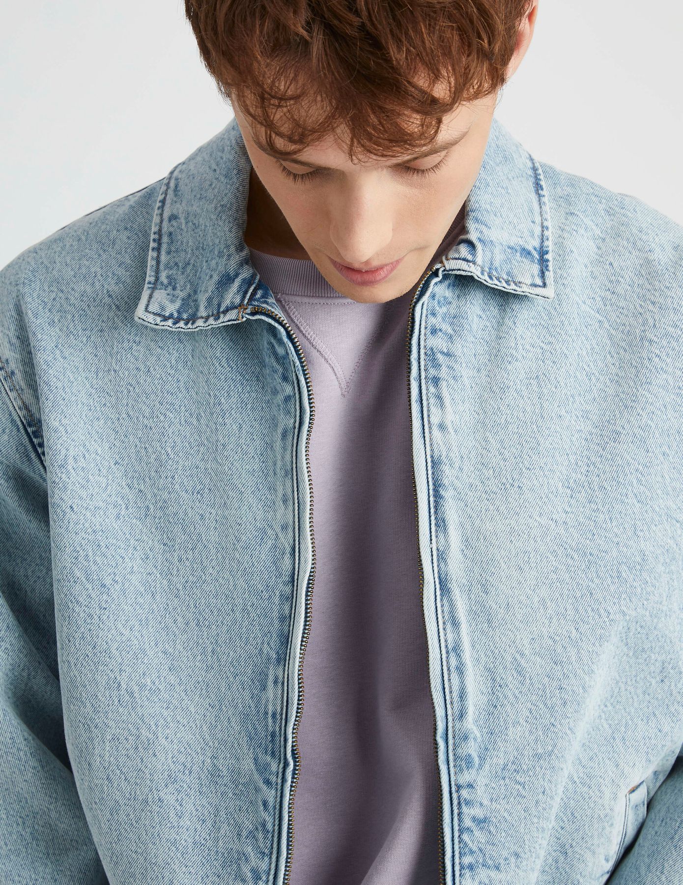 Veste zippée en jean
