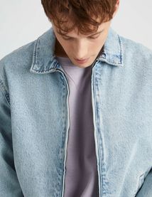 Veste zippée en jean