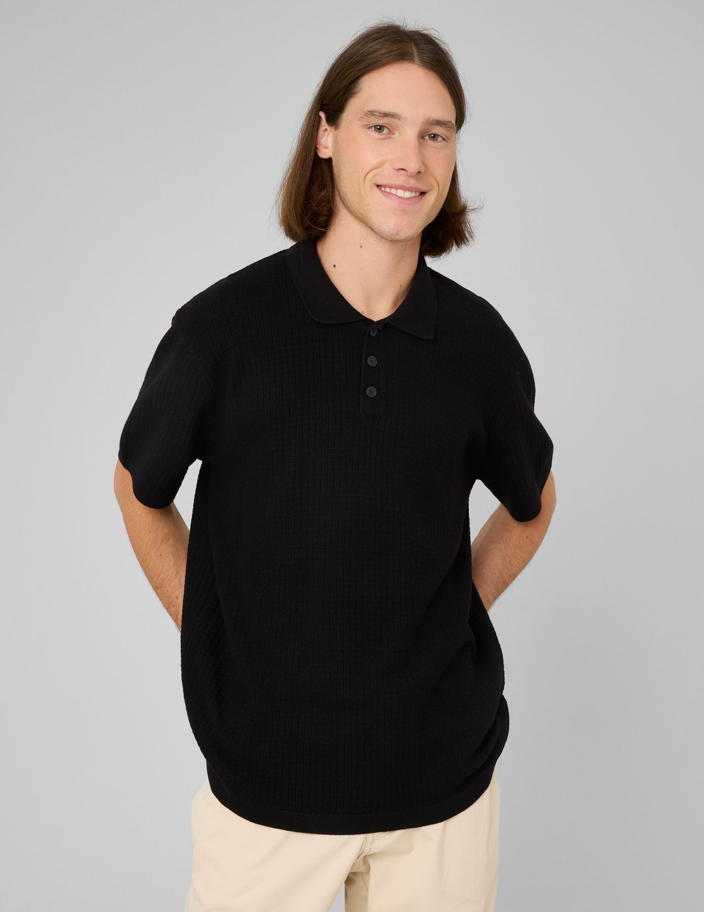 Polo maille c&ocirc;tel&eacute;e