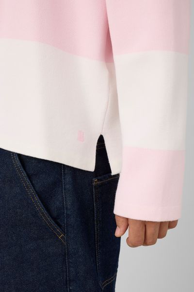 Pull col polo &agrave; rayures