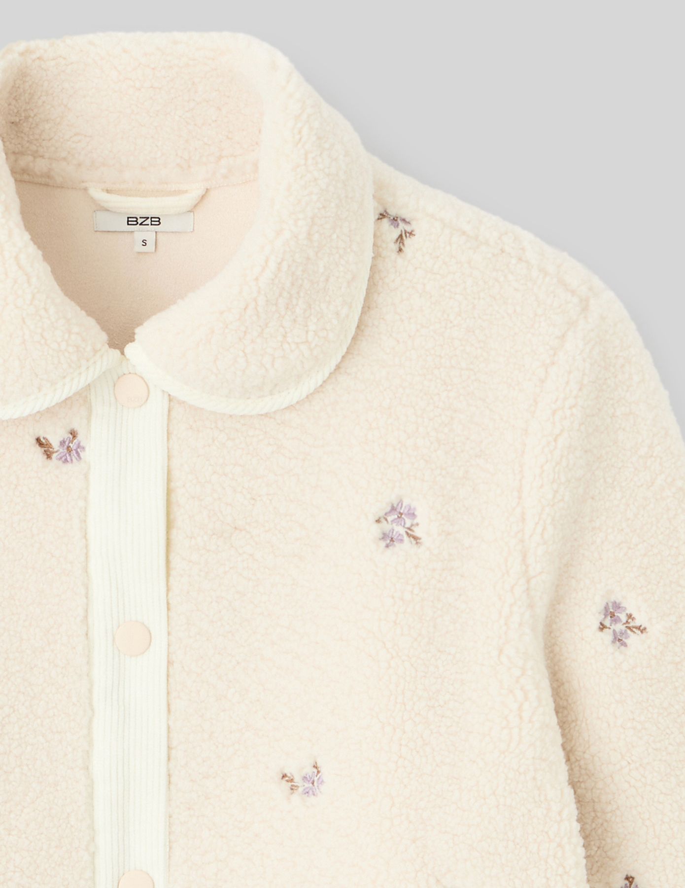 Blouson sherpa brodé
