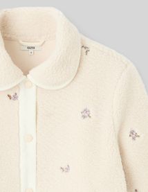 Blouson sherpa brodé