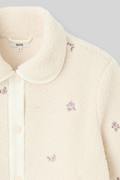 Blouson sherpa brodé