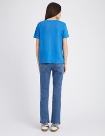 T-shirt en lin uni