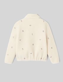 Blouson sherpa brodé
