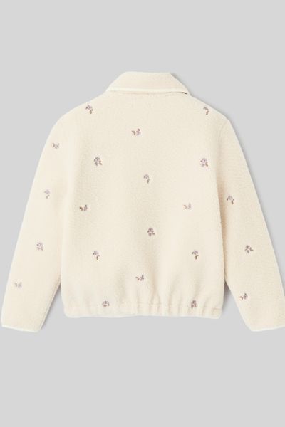 Blouson sherpa brodé