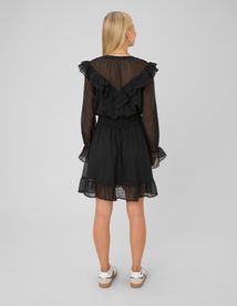 Robe courte &agrave; volants