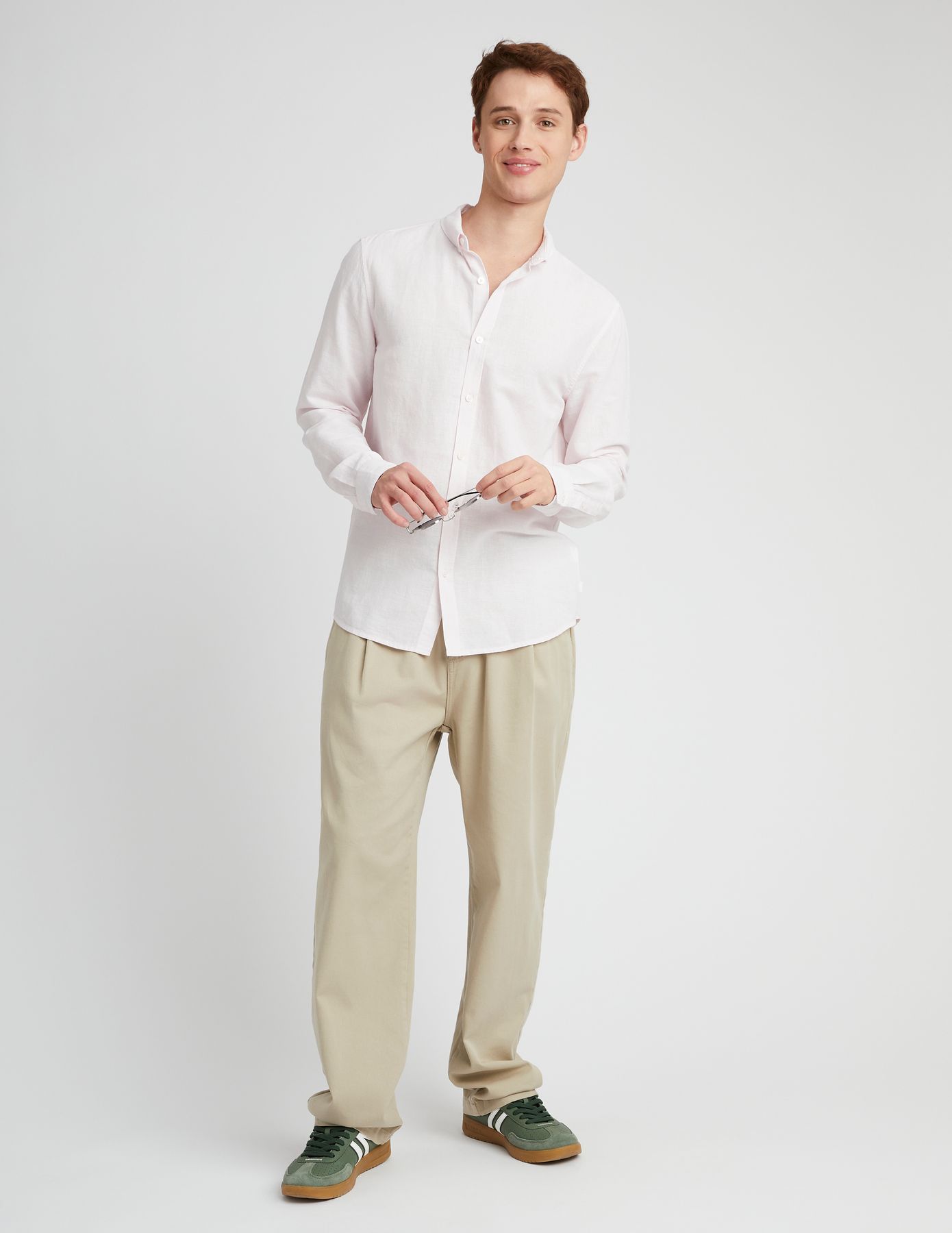 Chemise coton lin unie