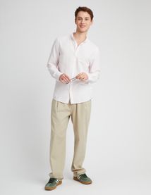 Chemise coton lin unie