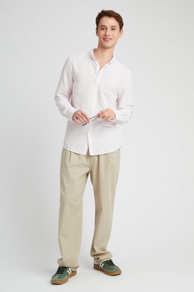 Chemise coton lin unie
