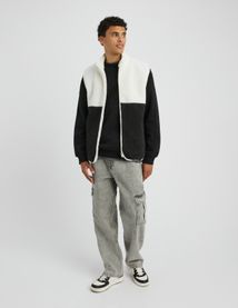 Veste sans manches sherpa colorblock