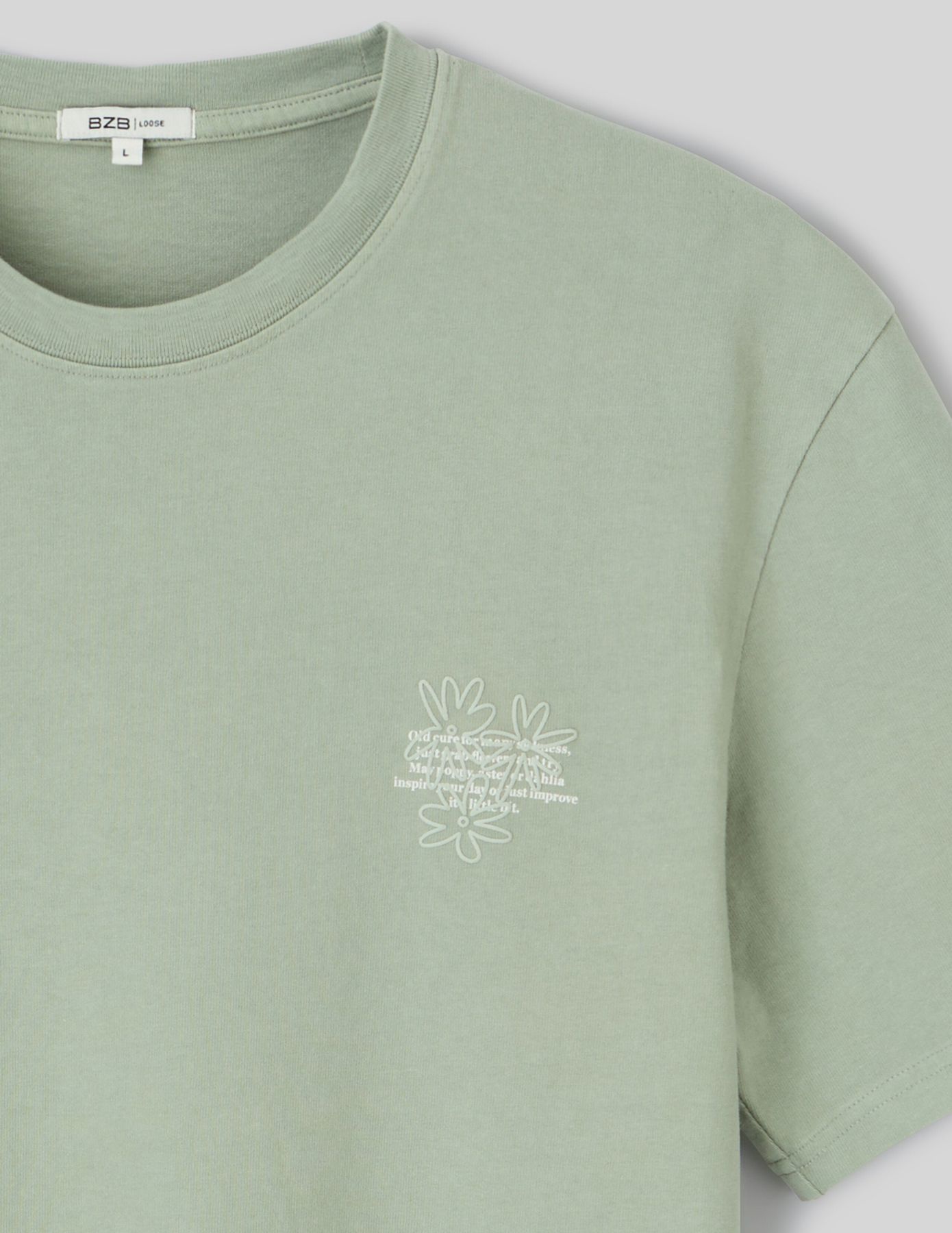 T-shirt garment dye imprimé