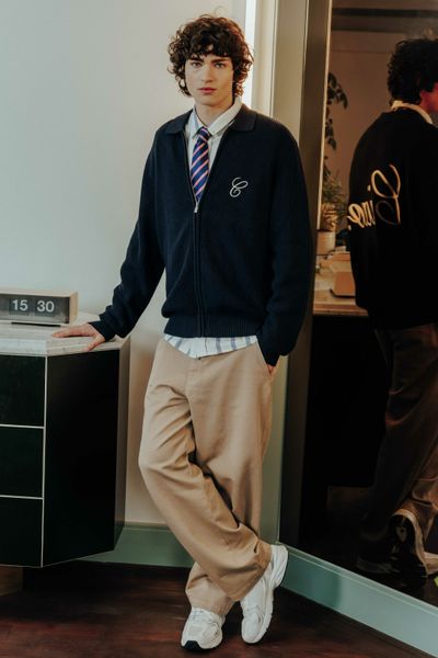 Pantalon chino twill large