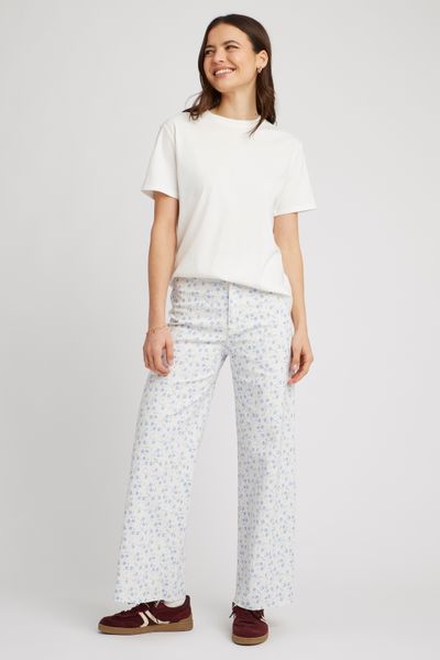 Pantalon wide leg imprimé