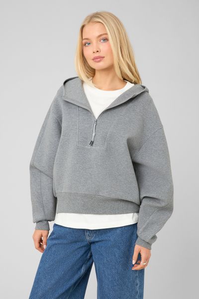 Sweat zipp&eacute; &agrave; capuche
