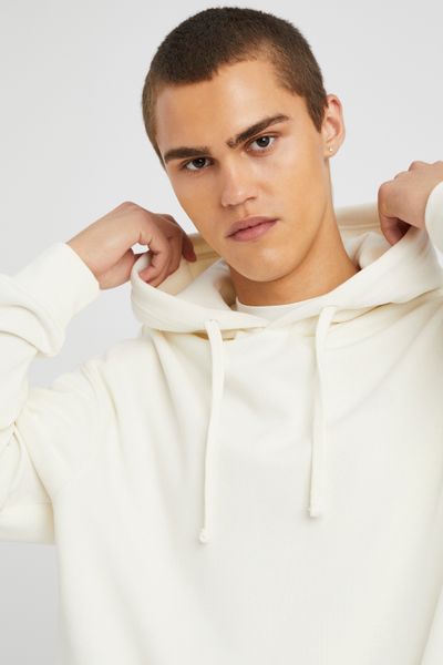 Sweat à capuche matière fantaisie
