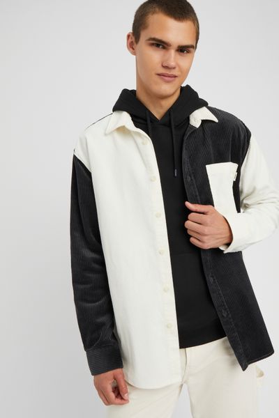 Surchemise en velours  colorblock