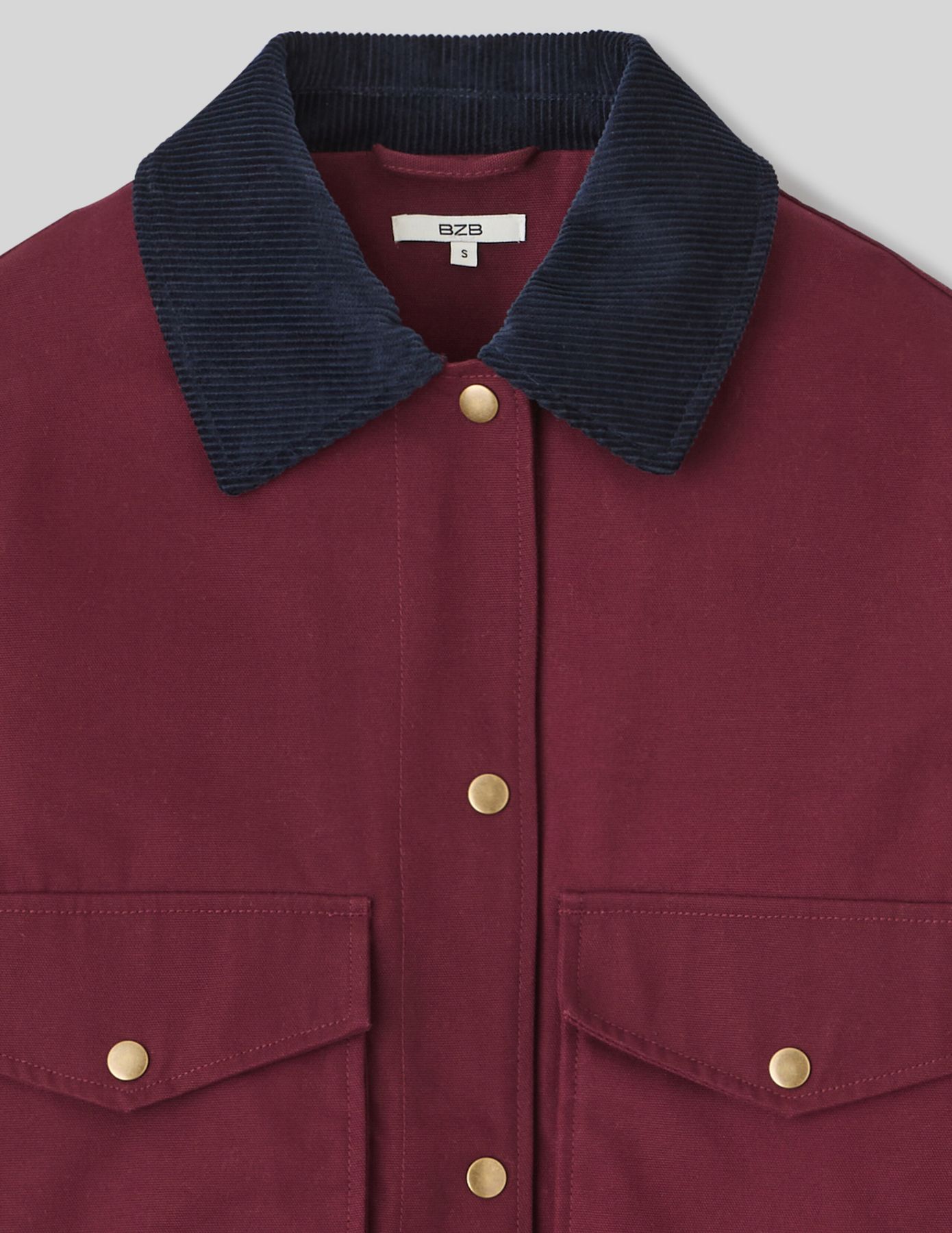 Veste en twill col velours