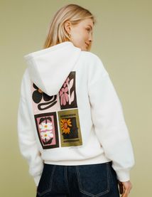Sweat &agrave; capuche imprim&eacute; devant / dos