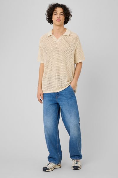 Polo en maille filet