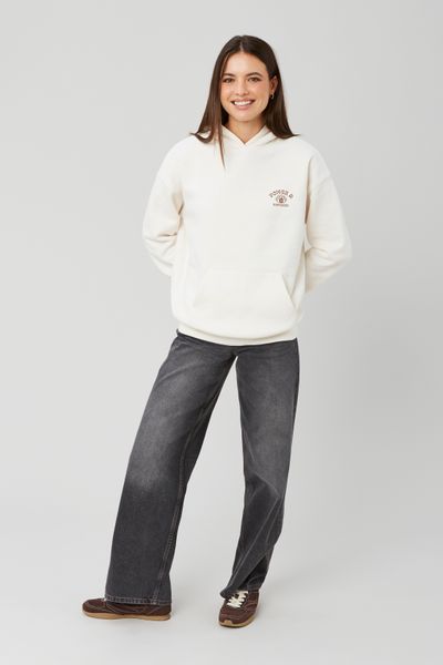 Sweat col capuche imprim&eacute; devant / dos