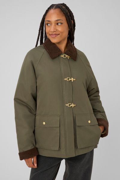 Veste avec col velours cotel&eacute;