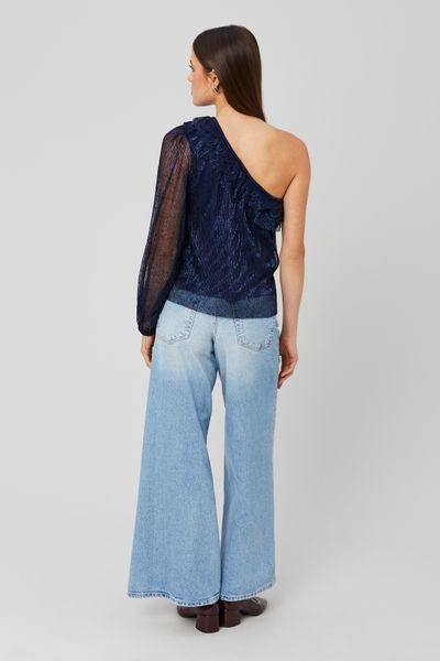 Blouse asymétrique pailletée