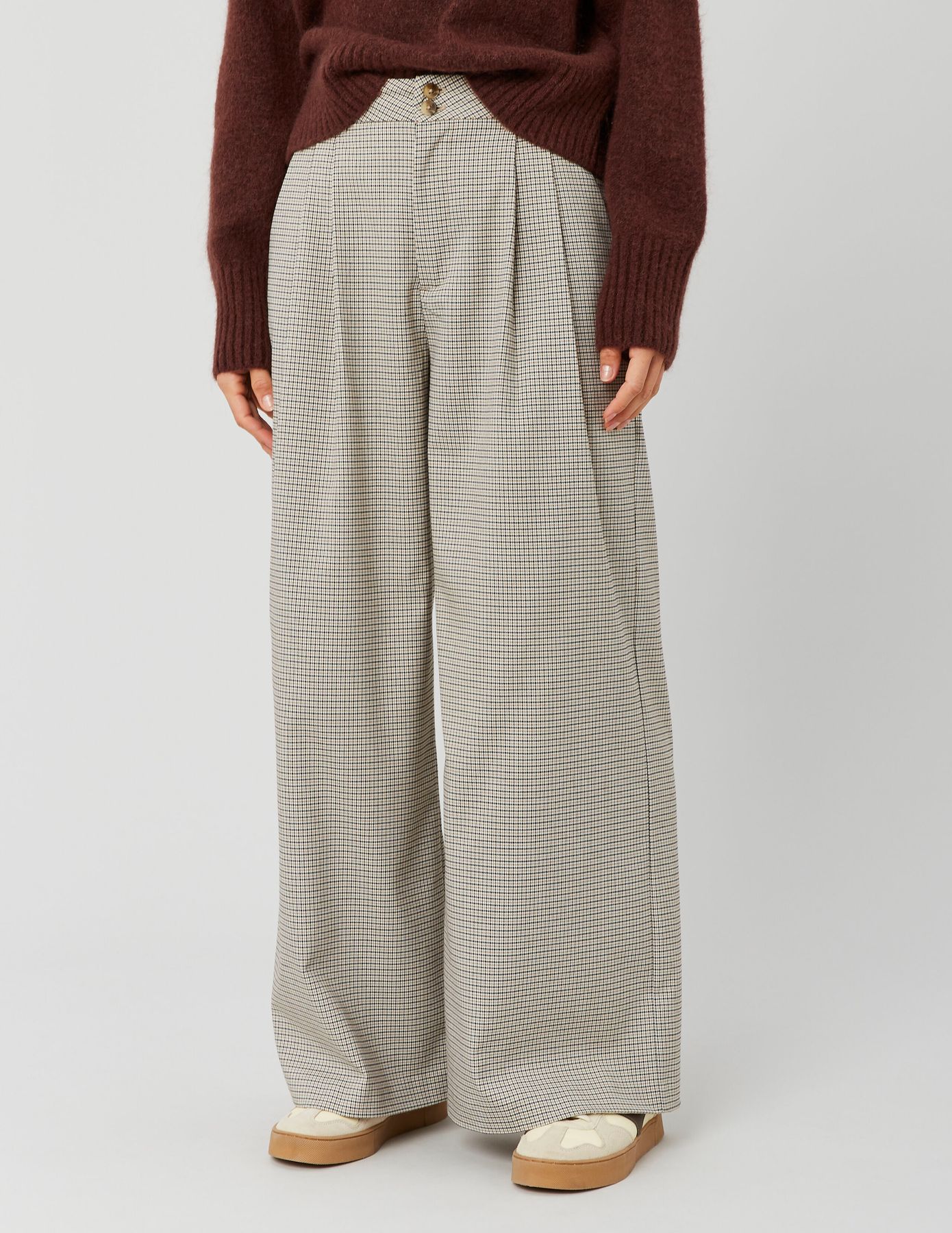 Pantalon carreaux à pinces