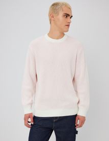 Pull côtelé bicolore